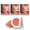 Natural Color Cream Blush for Cheeks -Long Lasting Waterproof Paraben Cruelty Free Cheek Blush - Compact Blusher, Peach Pink,Rose