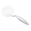 WITHit Office Rimless Magnifier, 3” D, Chrome – Desktop Magnifying Glass for Reading, 2.5X Magnifier with 5X Bubble, Alloy Zinc Handle with Chrome Finish
