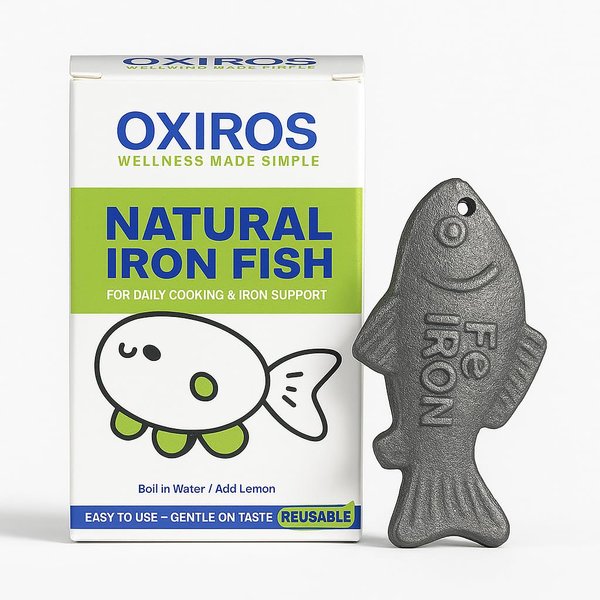 Iron Fish for Iron Deficiency, Safe Cooking Tool to Add Fe to Food & Water Daily, Natural Supplement to Support Mineral Intake, Vegan Diet