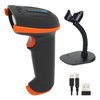 Tera 1D 2D QR Barcode Scanner Wireless and Wired with Battery Level Indicator Digital Printed Bar Codes Reader with Stand Portable Handheld Barcode Scanner Compact Plug and Play Model D5100-Z