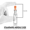23CM - #10=0.30mm Curved - Universal Tattoo Needle Cartridges - Box of 20 Disposable Cartridge - Curved Magnum Round Liners Rounds Shaders Straight Weave Magnums