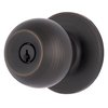 BRINKS – Transitional Keyed Entry Ball Door Knob, Tuscan Bronze - Designed for Traditional and Transitional Homes and Blends Seamlessly with Interior Décor (E2415-150),1 Pack