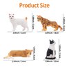 Toymany 8PCS Realistic Cat Figurines, Educational Cat Figures Toy Set, Kitten Easter Eggs Cat Cake Topper Christmas Birthday Gift for Kids Boys Girls Children