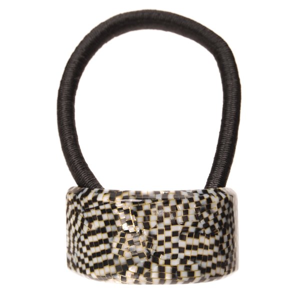 France Luxe Rectangle Ponytail Holder - Opera Silver