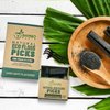 Natural Dental Floss Picks - Eco Friendly Cruelty Free & Vegan Tooth Flossers Pick Set with Biodegradable and Compostable BPA Free Handle & Zero Waste Packaging - 200 Pack (Bamboo Charcoal Flavored)