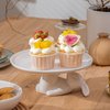LA JOLIE MUSE Cupcake Stand Ceramic Dessert Plates for Snacks and Cookies, Bunny Candy Dish Gifts, 8.3 Inch White, Easter Home Decorations Gift