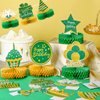 Sabary 12 Pcs Green Gold Happy Birthday Decoration Gold Honeycomb Centerpieces Party Supplies Balloon Crown Paper Centerpiece Table Decorations Royal Table Centerpieces for Men Women Party