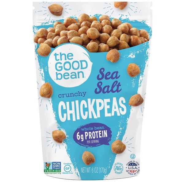 The Good Bean Crunchy Chickpeas, Sea Salt, 6 Ounce - Gluten Free