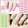 DANNEASY 16 Sheets Mermaid Color Nail Wraps Gel Nail Polish Stickers Self Adhesive Nail Polish Strips Ombre Fingernail Sticker Nails for Women with Nail File, Cuticle Stick