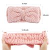 YISSION 4PCS Spa Headband with Bow No Slip Head Band for Face Wash Makeup Skincare Facial Headband Elastic Hair Band Microfiber Headbands for Women Girls (Pink)