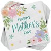 Eye-catching "Happy Mother's Day" Paper Napkins - 6.5" x 6.5" (Pack of 16) - Eco-Friendly, Multicolor & Adorable Design - Perfect for Picnics & Mother's Day Celebrations
