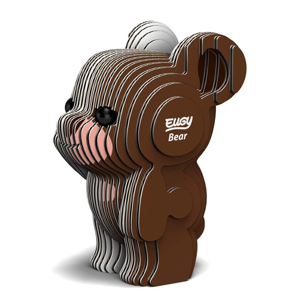 Eugy Bear 3D Puzzle, 26 Piece Eco-Friendly Educational Toy Puzzles for Boys, Girls & Kids Ages 6+