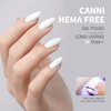 CANNI White Gel Nail Polish, 1Pcs White Gel Polish Pure White Color Nail Polish Gel High Gloss Soak Off U V Gel Nail French Nail Manicure Salon DIY
