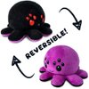 TeeTurtle - The Original Reversible Spider Plushie - Purple + Black - Cute Sensory Fidget Stuffed Animals That Show Your Mood - Perfect for Halloween!