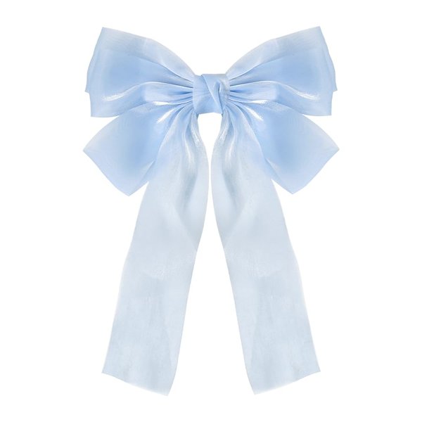 Bow Hair Clip Barrette for Women Mesh Hair Bows Clips No Slip Elegant Hair Pin for Thin Thick Hair Slide for Teen Girl Fashion Bowknot Hair Decoration Ornaments for Women Girls Blue Ponytail Holder