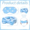 Kajaia 12 Pcs Sleepover Party Favors for Teenager Girl, Spa Headband for Washing Face Bow Makeup Headbands, Plush Sleep Eye Mask for Single Women Spa Pajama Party (Stylish)