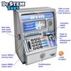Dr. STEM Toys Kids Talking ATM Machine Savings Piggy Bank with Digital Screen, Electronic Calculator That Counts Real Money, and Safe Box for Kids, Silver