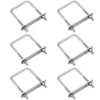 6 Pack Square U-Bolts, Stainless Steel U-Bolts with Frame Plates and Nuts, 2"/50mm Inner Width 3.15"/80mm Length, Square U Shaped Bolts for Automobiles Trailer, Ski Boat, Sailboat, Trailer