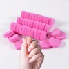 40Pcs Heart Shape Double Sided Disposable Nail File Strips Nail Mini Buffer Block File Sponge Nail Buffers for Shaping and Smoothing Toenails and Fingernails, Pink