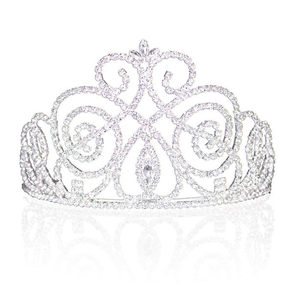 Anderson's Octavia Rhinestone Tiara, 4 Inches, Woman's Crown, Wedding/Prom Tiara