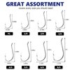 UCEC Circle Hooks Fishing Hooks 2X Strong Offset Circle Hooks Saltwater Black High Carbon Steel Octopus Catfish Fishing Hooks 150pcs/box - Size:#1 1/0 2/0 3/0 4/0 5/0 6/0 8/0