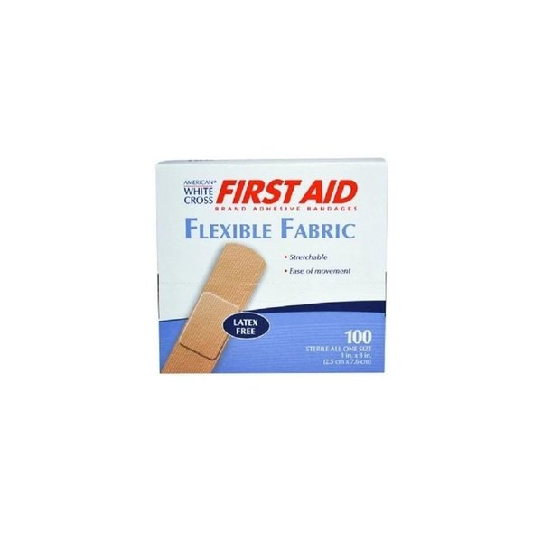 American White Cross Flexible Fabric Adhesive Bandages, 1" x 3" – MS25150 (100)