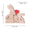 Personalized Wooden Puzzle with 2-8 Family Name,Wooden Rabbit Puzzle,Customizable Wooden Puzzle for Home Decor and Thoughtful Gifts,Birthday for Mom, Dad (Rabbit)