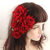 4 Pieces Rose Hairpin Hair Clip Bridal Rose Brooch Wedding Floral Clips Women Flower Hair Accessories for Woman Girl Party Wedding
