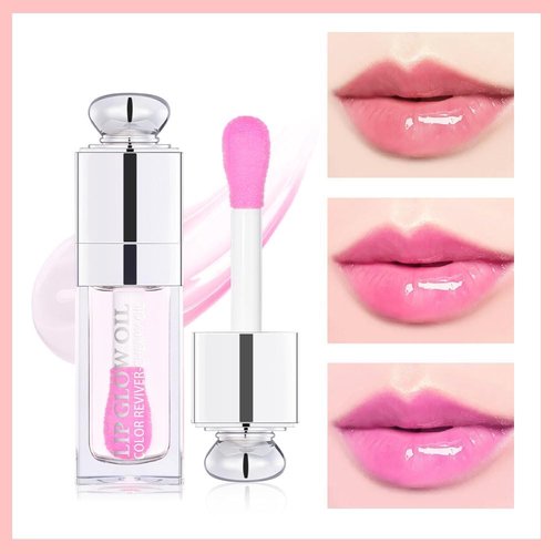 Unyoke Hydrating Lip Glow Oil-Lip care oil- Lip Oil Tinted for Lip Care and Dry Lips-Prevents Dry Cracked-Non-sticky Big Brush Head-Lip Plumping -Lip Oil gloss tinted-002