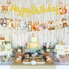 Woodland Animal Birthday Banner 2Pcs Woodland Creatures Banners Forest Animals Cutout Banners Woodland Birthday Party Decorations for kids Woodland Animal Themed Birthday Party Baby Shower Supplies