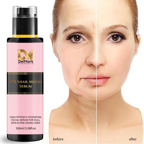 Snail Mucin Serum 97%, Snail Secretion Filtrate 97%, Snail Mucin 97%, Power Repairing Essence, Snail Mucin Essence Face Serum, Korean Skincare, Hydrating Serum for Face, Eye, and Neck