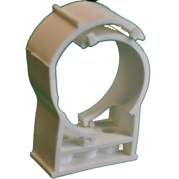SnapnStrut 79-93HS White Polypropylene Pipe Hanger for 3 inch PVC Pipe, Surface Mount, American Made, one-Piece Hanger for Pipes, Cables, Conduit
