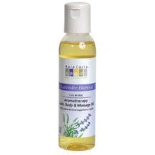 Aura Cacia Lavender Harvest Aromatherapy Body and Massage Oil, 4 Ounce - 6 per case.