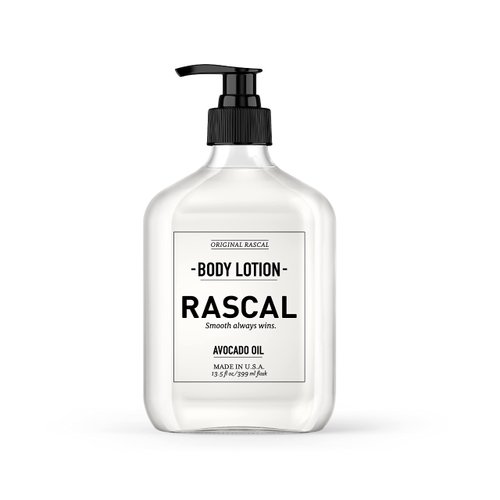 Rascal Body Lotion for Men - Avocado Oil & Jojoba Oil 13.3 Ounce