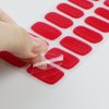 JMEOWIO Semi Cured Gel Nail Strips Bright Red Gel Nail Stickers Nail Supplies Nail Art Design Decoration Accessories