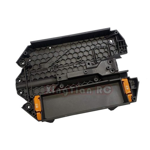 for Traxxas 1/10 Maxx 3s 4s Alloy Aluminium Battery Holder Mount Hold Down - Orange