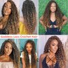 Faux Locs Crochet Hair 18 Inch 8-Pack Goddess Locs Crochet Hair Crochet Boho Braids Curls Crochet Hair Boho Locs Crochet Hair Black Women Human Hair (T/27#)