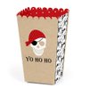 Beware of Pirates - Pirate Birthday Party Favor Popcorn Treat Boxes - Set of 12