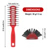 VESS Styling Ceramic Hair Brush 9-row Round Type, for Bow and Styling Made in Japan (No.80 Red)