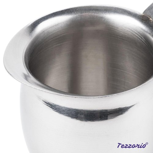 Betolla 5 oz Stainless Steel Bell Creamer – Bell-Shaped Mini Pitchers for Serving Cream, Milk, Syrups & More