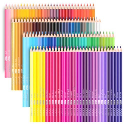 Huhuhero Colored Pencils, 120 Pack Color Pencil for Adult Coloring Book, Soft Core Vibrant Colors Drawing Pencils for Coloring Sketching Shading, Pro Art Coloring Kit for Adult Beginners Kids