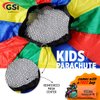 GSi Kids Play Parachute Rainbow Parachute Toy Tent Game for Children Gymnastics Cooperative Play and Outdoor Playground Activities (12 Feet)