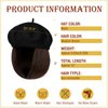 Lansigreen Hat Wig Beret Hat with Hair Extensions Classic French Wool Hat Attached 12" Straight Short Bob Hairpiece Synthetic for Women Medium Brown