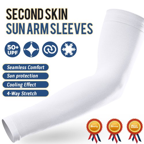 GOUNOD Compression Arm Sleeves for Sun Protection with UV Cover - Cooling Tattoo Cover Up Sleeves for Working Out, Football