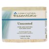 Essentials by Clearly Natural Glycerin Bar Soap, Unscented, 4-Ounce, Pack of 3