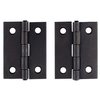 Flat Black Finished Butt Hinges | 2" X 1-1/2" | Pack of 20 | Cabinet Door Hinges | Antique Furniture Hardware | H13-H537D-200BLK2 (10)