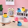18 Pcs Mini Rubber Ducks Baby Shower Tiny Rubber Ducks Bulk with Sunglasses, Float Bath Toys Bathtub Duckies Mini Ducks for Shower Birthday Party Favors Carnival Gift (Yellow, Pink, Blue)