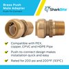 SharkBite 1 Inch MNPT Adapter, Push to Connect Brass Plumbing Fitting, PEX Pipe, Copper, CPVC, PE-RT, HDPE, U140LFA