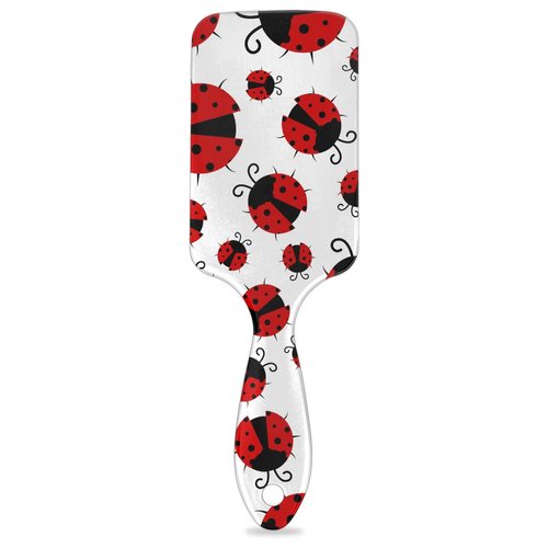 Coccinella Septempunctata Paddle Brush for Blow Dryiny, Air Cushion Comb, Paddle Hair Brush for Thick Curly Thin Thick Long Short Hairs