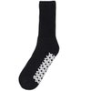 Men Women Anti Slip Grip Non-Skid Crew Cotton Diabetic Socks 6-pack Black